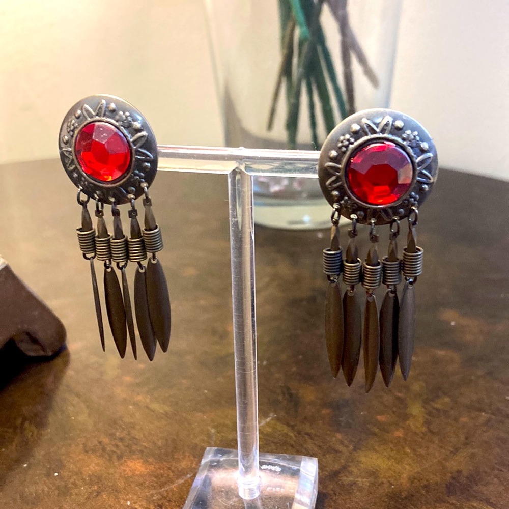 Red Vintage earrings